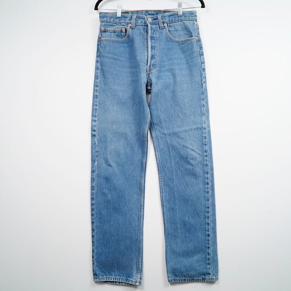 Vintage Levi’s 501 USA Made 653 Red Tab Light Wash Jeans 29x30 80s